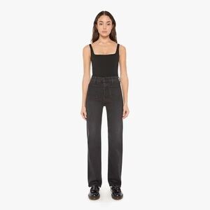 MOTHER Black High-Waisted Jeans